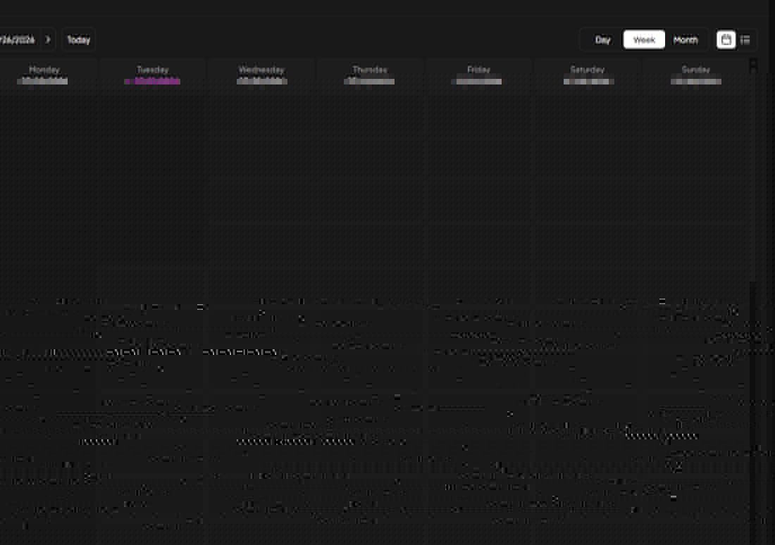 Visual content calendar for scheduling social media posts